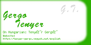 gergo tenyer business card